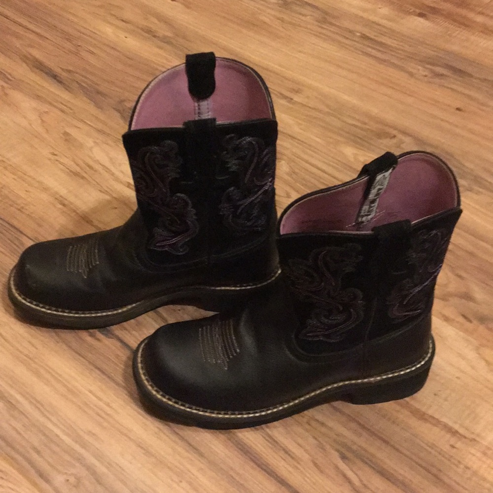 Black Fatbaby Cowboy Boots